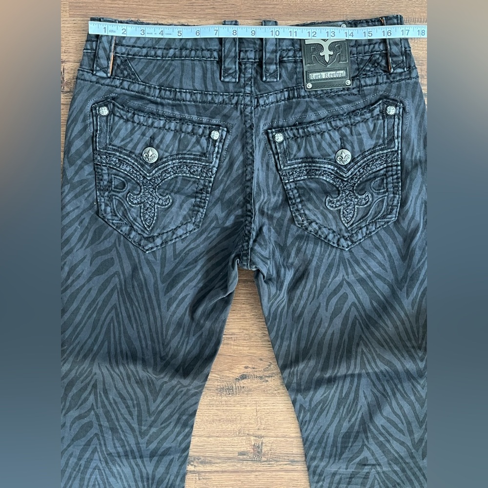 Rock Revival Sheffield Alternative Straight Distressed Jeans Black size W33xL33 - Picture 12 of 13
